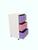 Mesa de cabeceira  gaveteiro Organibox com 3 gavetas e rodízios 32x56x30 cm Rosa e lilás