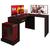 Mesa de Canto para Computador Desk Gamer DRX-9000 Preto Black - PR Móveis Preto Black