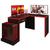 Mesa de Canto para Computador Desk Gamer DRX-9000 Preto/Vermelho - PR Móveis Preto/Vermelho