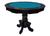 Mesa de Carteado com Gavetas e Porta copos - 0,90x0,80 - Com xadrez Azul petróleo