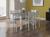 Mesa de Cozinha 6 Cadeiras Retangular Artefamol Branca e Cinza