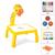 Mesa de Desenho Projetora Infantil Com Slides e Projeção kit Completo Amarelo