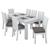 Mesa de Jantar 200x90 com 8 Cadeiras Athenas Branco/Suede Bege - Móveis Lopas Suede Bege