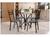 Mesa de Jantar 4 Cadeiras Quadrada Preta Tampo de Vidro Artefamol Léia Capri Preto