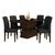 Mesa De Jantar 6 Cadeiras Gênova Imbuia/preto/preto - Móveis Arapongas Imbuia/preto/preto 06