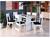 Mesa de Jantar 6 Cadeiras Retangular Freijo e Off White Indekes Luiza Branco