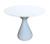 Mesa de Jantar Cone 80 cm Tampo Laqueado Branco Base Branca Branco