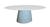 Mesa de Jantar Cone Cimento Queimado Oval 244x137 cm Tampo Laqueado Branco