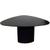 Mesa de Jantar Cone Orgânica 130x133 cm Tampo Ébano Base Ébano Preto