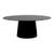 Mesa de Jantar Cone Oval 137x90 cm Laqueada Preto