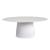 Mesa de Jantar Cone Oval 198x122 cm Laqueado Branco Branco