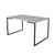 Mesa de Jantar Industrial Base Ferro Preto Tampo 137x90 Branco BRANCO