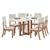 Mesa de Jantar Natalí Tampo de MDF com 6 Cadeiras Milla - Móveis Henn Nature/Off White/Suede Linho