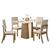 Mesa de Jantar Orus Tampo de MDF com 4 Cadeiras Milla - Móveis Henn Nature/Off White/Suede Linho