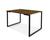 Mesa de Jantar Steel Estilo Industrial Pés de Aço 120x80cm Preto/Imbuia