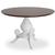 Mesa de Jantar Tripé Global - Tampo Redondo 90cm - Tommy Design Branco com Tampo Imbuia