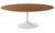 Mesa De Jantar Tulipa Saarinen Oval 137x90 cm Madeira Base Branca Freijó