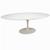 Mesa De Jantar Tulipa Saarinen Oval 137x90 cm Madeira Base Branca Laca Branca