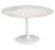 Mesa  de Jantar Tulipa Saarinen Redonda 80 cm Mármore Branco Extra Branco Extra