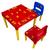 Mesa Educativa Infantil Didática Com Duas Cadeiras Tritec Vermelho