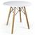 Mesa Eiffel Redonda 70cm Sala De Jantar Pés Palito Eames Mdf Branco