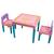 Mesa Infantil Educativa  Didática Conjunto Mesa e 2 Cadeiras Recreação Plástico Colorida Atividades Estudo Brincar Escola  Rosa