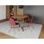Mesa Jantar Industrial Base Cobre V 90cm Quadrada Canela C/ 4 Cadeiras Cobre Eames Estofada Vermelho MARROM