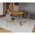 Mesa Jantar Industrial Retangular Canela 120x75 Base V com 4 Cadeiras Estofada Grafite Aço Dourado MARROM