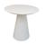 Mesa Lateral Cone Redonda 41 cm Tampo Laca Branca Base Branca Branco