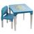 Mesa Mesinha Azul ou Rosa Com 1 Cadeira Didática Infantil Menino Menina Atividades Escolar Brinquedo Presente Styll Azul