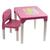 Mesa Mesinha Azul ou Rosa Com 1 Cadeira Didática Infantil Menino Menina Atividades Escolar Brinquedo Presente Styll Rosa