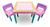 Mesa Mesinha Didatica Infantil Com 2 Cadeiras Rosa