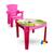 Mesa Mesinha Infantil De Atividades Com Cadeira Resistente Rosa