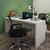 Mesa Para Escritório Escrivaninha Madeira Linha Office 180cm Branco