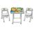 Mesinha Infantil Kit com 2 Cadeiras Didática Criança Brincar Estudar Mesa  Branco