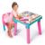 Mesinha Infantil Unicórnio Acompanha Mesa + Cadeira + Cartela de Adesivos Verde e Rosa