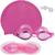  Metade Full Barato Natal Kit Natação Touca Óculos Protetor de Ouvido Infantil Rosa