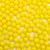 Miçanga Passante Bola Lisa Plástico 6mm 100pçs 15g Amarelo