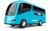 Micro Onibus Micro Bus - Carrinho Infantil 28cm - Omg Kids Azul claro