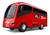 Micro Onibus Micro Bus - Carrinho Infantil 28cm - Omg Kids Vermelho