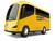 Micro Ônibus Micro Bus - Carrinho Infantil 28cm - Omg Kids Amarelo