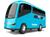 Micro Ônibus Micro Bus - Carrinho Infantil 28cm - Omg Kids Azul claro