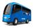 Micro Ônibus Micro Bus - Carrinho Infantil 28cm - Omg Kids Azul escuro