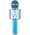 Microfone Bluetooth Karaoke Sem Fio Youtuber Reporter Cores Azul