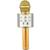 Microfone Infantil Karaoke Bluetooth CKS Dourado