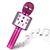 Microfone Karaokê Bluetooth Efeito De Voz Recarregável Modo Selfie Rosa