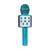 Microfone Recarregável Bluetooth Sem Fio Youtuber Karaoke Cores Azul
