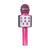 Microfone Recarregável Bluetooth Sem Fio Youtuber Karaoke Cores Rosa