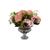 Mini Arranjo De Flores Artificiais Rosas Vaso Decoração Mesa Rosa