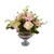 Mini Arranjo De Flores Artificiais Rosas Vaso Decoração Mesa Creme